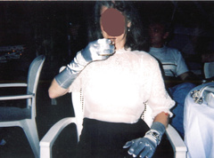 Julie drank up that night to help calm her nerves over her tits being on full display 